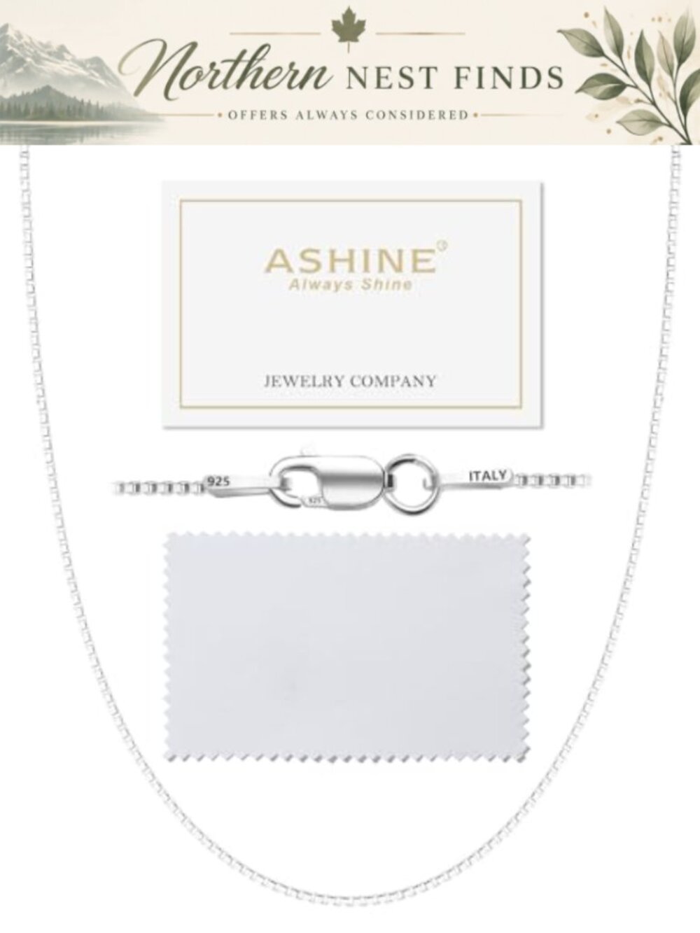 Sterling Silver Box Chain Necklace 1mm Pendant Ready 925 Silver Dainty Sturdy
